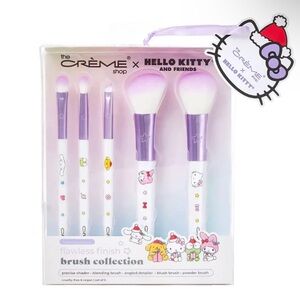 NIB The Creme Shop Hello Kitty holiday  5 brush set